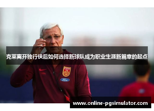 克莱离开独行侠后如何选择新球队成为职业生涯新篇章的起点